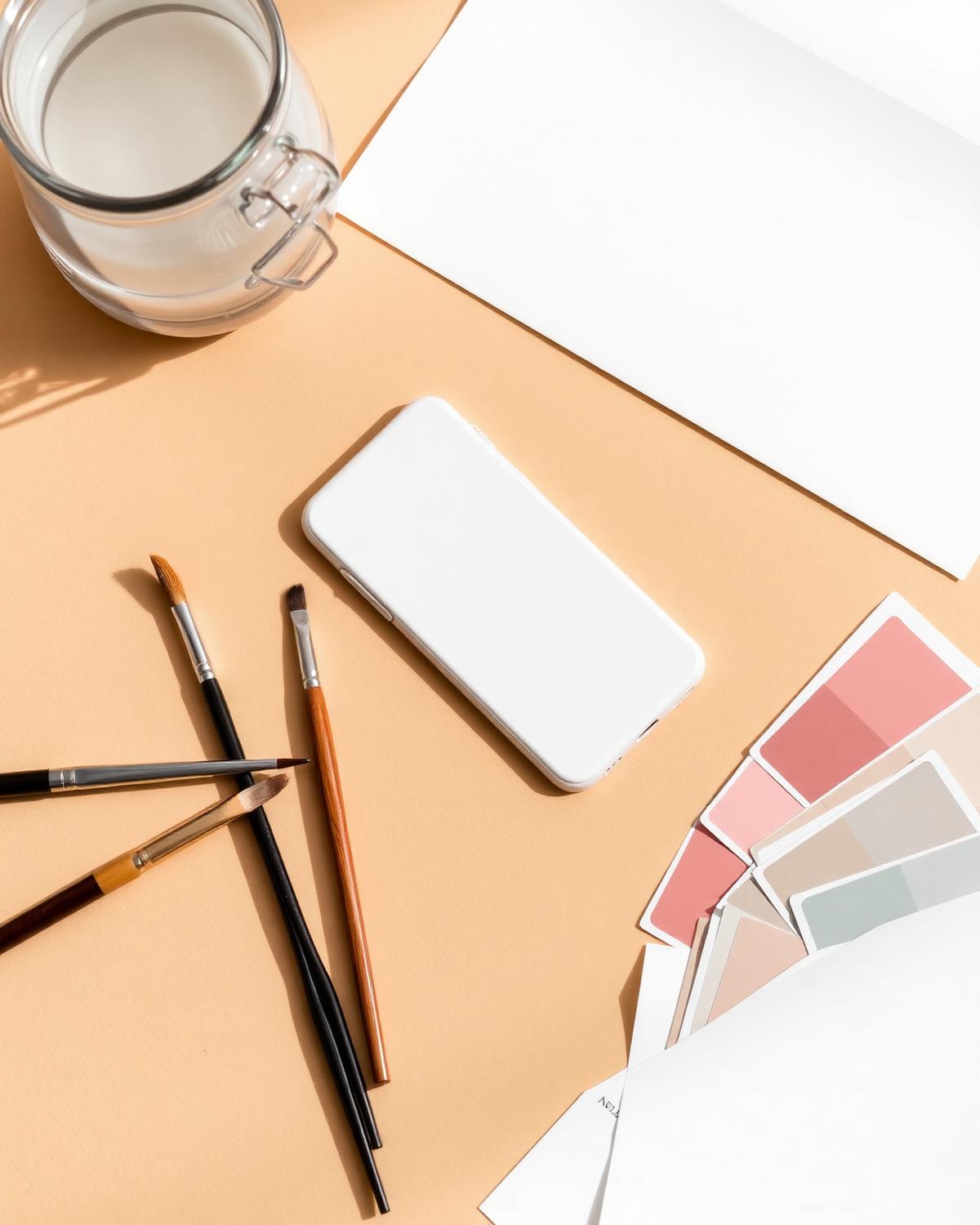 Funda para sublimación con pinceles y paleta de color